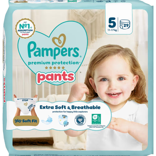 Pampers Premium 5 Protection 11-17kg Byxblöjor - Premium Protection Pant Diapers 11-17kg 29p