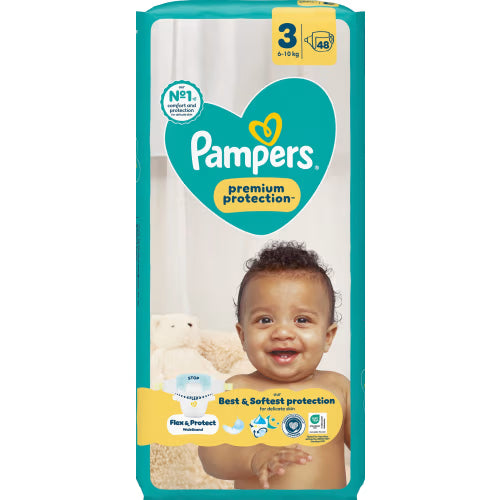 Pampers Premium 3 Protection 6-10kg Tejpblöjor - Tape Diapers 6-10kg 46p