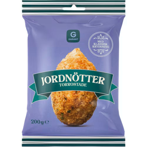 Garant Jordnötter Torrostade - Roasted Peanuts with Classic Seasoning 200g