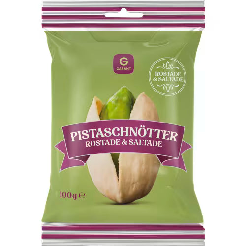Garant Pistagenötter Rostade Saltade - Roasted and Salted Pistachios with Shells 100g